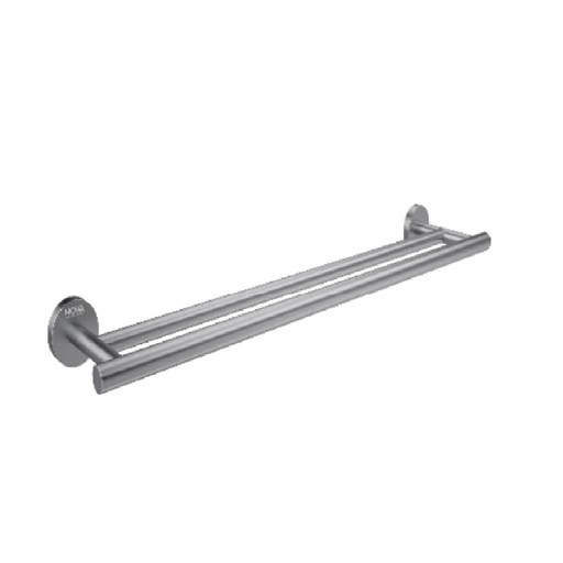 [TOA-NOV-NVACC7614] TOALLERO DE BARRA ACERO INOXIDABLE 60 CM DOBLE SERIE TEMPO BRUSHED RAD / GRIS REF. NVACC7614 NOVA