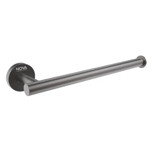 [TOA-NOV-NVACC7632] TOALLERO DE BARRA ACERO INOXIDABLE 28 CM ANILLA SERIE TEMPO ANTHRA RAD / GRIS REF. NVACC7632 NOVA