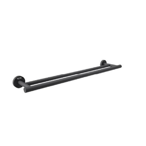 [TOA-NOV-NVACC7624] TOALLERO DE BARRA ACERO INOXIDABLE 60 CM DOBLE SERIE TEMPO NOIR  / NEGRO MAT REF. NVACC7624 NOVA