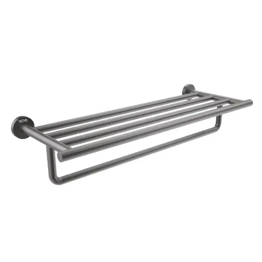 [TOA-NOV-NVACC7635] TOALLERO DE BARRA ACERO INOXIDABLE 60 CM T/ HOTEL SERIE TEMPO ANTHRA RAD / GRIS REF. NVACC7635 NOVA