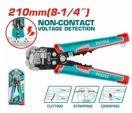 [PEL-TOT-THT152429] PELACABLES INTELIGENTE 8 1/4" 210MM 4 POSICIONES C/ DETENCION DE TENSION REF. THT152429 MARCA TOTAL TOOLS