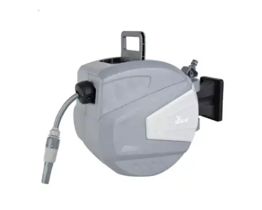 [CAR-BAR-HER.04.02] CARRETE PARA MANGUERA DE AGUA RETRACTIL CON MANGUERA DE 1/2" X 30 MTS CONEXION DE 3/4" REF. HER.04.02 MARCA BARI