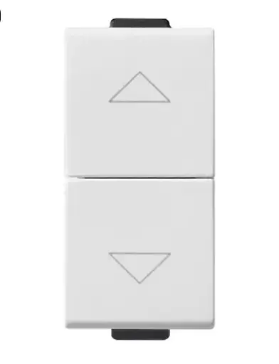 [PUL-VIM-09060] DOS PULSADORES INTERBLOQUEADOS ( TACO ) / 1P NO + NO 10 A 250V CON FLECHA 6 BORNES REF. 09060 NEVE MARCA VIMAR