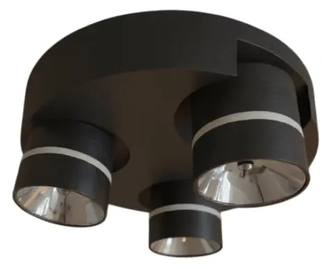 [LAM-LIP-LPDL-WG3X10B01-Y] LAMPARA SPOT TRIPLE CIRCULAR. SUP 3X10W 400K C/ NEGRO REF LPDL-WG3X10B01-Y MARCA LIPER