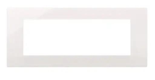 [PLA-VIM-30657.40] PLACA 7 MODULOS CENTRALES TECNOPOLIMERO SERIE LINEA COLOR REFLEX BLANCO REF. 30657.40 MARCA VIMAR