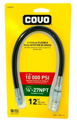[MAN-COV-CV-GG-FH] MANGUERA PARA ENGRASADORA CON BOQUILLA FLEXIBLE  12"X1/8" REF. CV-GG-FH / 12343 MARCA COVO