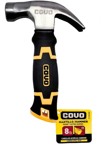 [MAR-COV-CV-MN-80Z] MARTILLO CARPINTERO DE ACERO C/ FORRO GOMA 8 OZ MAGNGETICO REF. CV-MN-8OZ / 12462 MARCA COVO