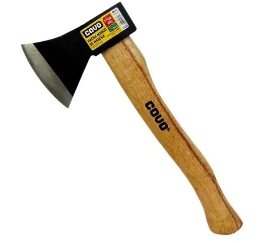 [HAC-COV-CV-AXE-600G] HACHA DOMESTICA PEQUEÑA MANGO DE MADERA 600GR REF. CV-AXE-600G / 10083 MARCA COVO
