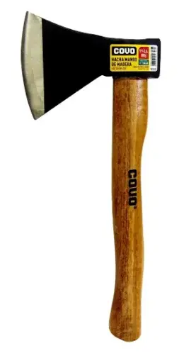 [HAC-COV-CV-AXE-800G] HACHA DOMESTICA PEQUEÑA MANGO DE MADERA 800GR REF. CV-AXE-800G / 10082 MARCA COVO