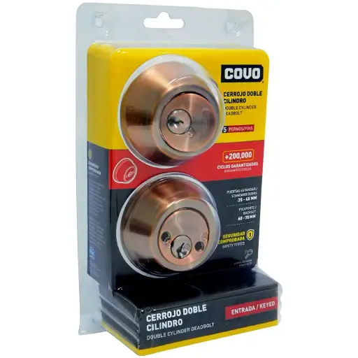 [CER-COV-JM-102B-AC] CERROJO CILINDRO - CILINDRO C/ BRONCE REF.  JM-102B-AC COD. 8472MARCA COVO  