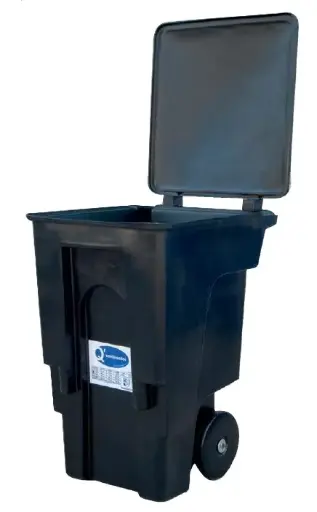 [CON-QTA-CON-0120-00] CONTENEDOR DE DESECHOS SOLIDOS 120 LTS COLOR NEGRO REF. CON-0120-00 MARCA Q TANQUE