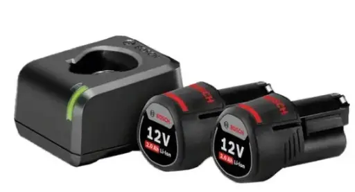 [KIT-BOS-880103] KIT CARGADOR GAL 12V-20 + 2 BATERIA DE LITIO GBA 12 V 2.0 AH REF. 880103 / 565552 MARCA BOSCH