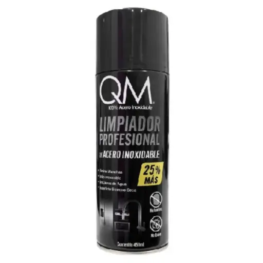 [LIM-QM-15.100.1001] LIMPIADOR DE ACERO INOXIDABLE EN SPRAY 450 ML REF. QM 15.100.1001 MARCA QUALITY METAL
