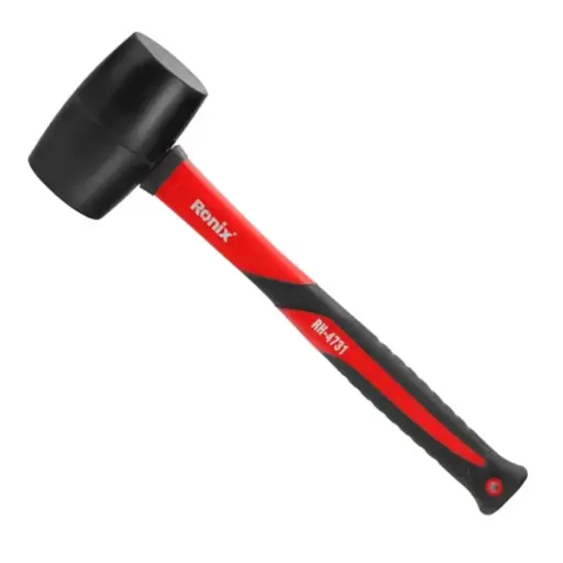 [MAZ-RON-RH-4731] MAZO DE GOMA NEGRO 500 GRAMOS MANGO DE FIBRA DE VIDRIO REF. RH-4731 MARCA RONIX