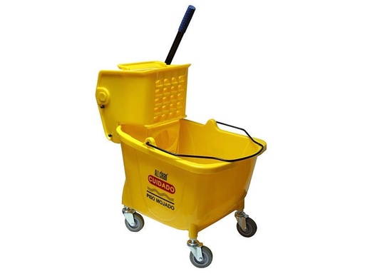 [TOB-ALL-Y1009] TOBO CARRITO TRAPEADOR ABS COLOR AMARILLO 20 LTS 63 X 27 X 67 CM REF. Y1009 MARCA ALL CLEAN 
