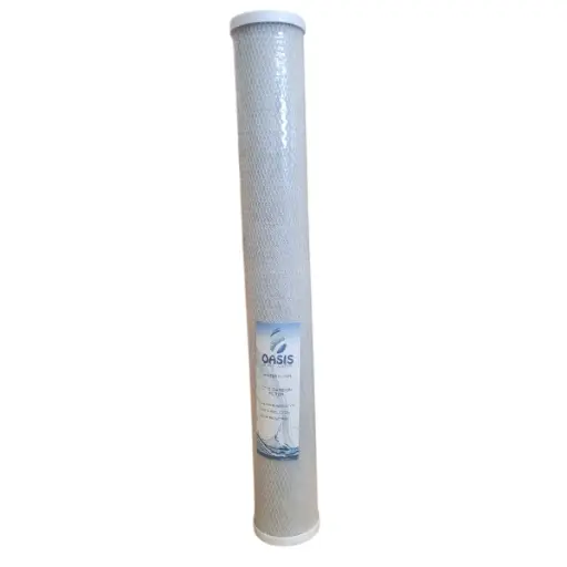 [CAR-OAS-OPW-CTO-20BC] CARTUCHO CARBON BLOCK ACTIVADO 20" X 2.5" REDUCCION DE CLORO-SABORES-OLORES REF. OPW-CTO-20BC MARCA OASIS