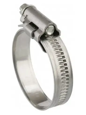 [ABR-MIK-310052] ABRAZADERA DE ACERO INOXIDABLE LISA PESADA (20MM A 32MM) C/TORNILLO UNIDAD REF. 310052 MIKALOR
