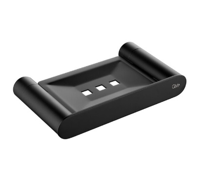 [POR-QM-14.100.1018.P] PORTA JABON / JABONERA QM+ SERIE SUPREME COLOR NEGRO BLACK MARCA QUALITY METAL