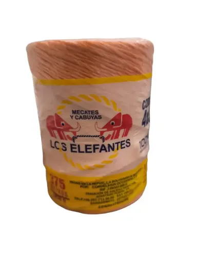 [MEC-ELE-108009] CORDEL SINTETICO DE POLIPROPILENO COLOR ANARANJADO CLARO / CORAL PP 30 ( ROLLO 500 GR ) ( 375 MTS ) REF. 0108009 MARCA ELEFANTE