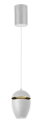 [LAM-KAS-DI-263-WH-30K-Z] LAMPARA COLGANTE 12W 3000K 110-240 V C/ BLANCO REF. DI-263-WH-30K-Z MARCA KASALIGHT