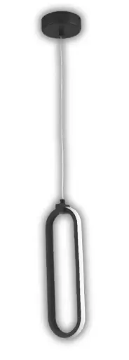 [LAM-KAS-DI-54-BK-30K-Z] LAMPARA LED COLGANTE 12W 3000K 110-240V 10XX65X31 CM C/ NEGRO REF. DI-54-BK-30K-Z MARCA KASALIGHT