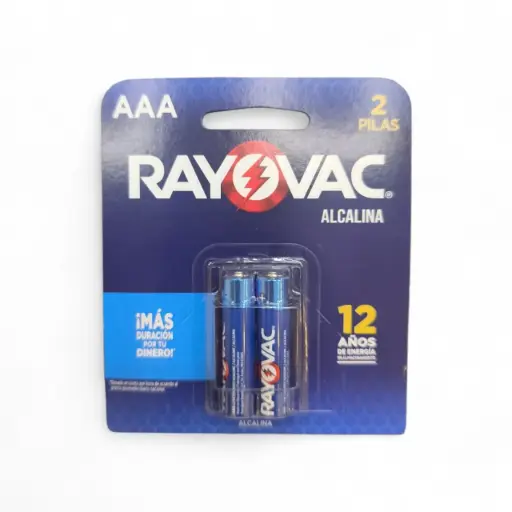 [BAT-RAY-824-2LA] BATERIA / PILA  ALCALINA "AAA" BLISTER 2 UND REF. 824-2LA COD.198443 MARCA RAYOVAC 