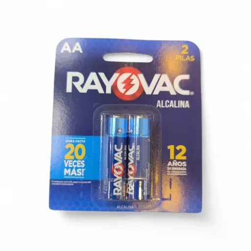 [BAT-RAY-815-2LA] BATERIA / PILA  ALCALINA "AA" BLISTER 2 UND REF. 815-2LA COD.180936 MARCA RAYOVAC 