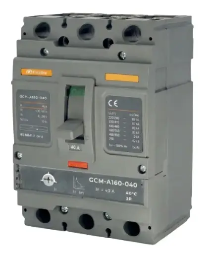 [BRE-EXC-GCM-A160-040] BREAKER TERMOMAGNETICO 3 X 40 AMP TENSION MAX. 690 V CAJA MOLDEADA AJUSTABLE REF. GCM-A160-040 / 009084 EXCELINE