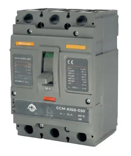 [BRE-EXC-GCM-A160-050] BREAKER TERMOMAGNETICO 3 X 50 AMP TENSION MAX. 690 V CAJA MOLDEADA AJUSTABLE REF. GCM-A160-050/ 009091 EXCELINE