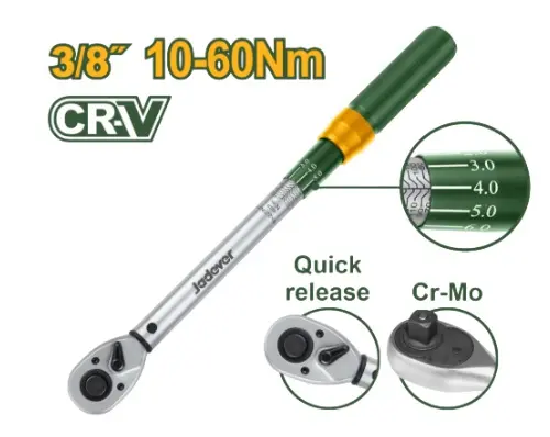[RAC-JAD-JDWQ1D38] RACHET 3/8" 305 MM 10-60 Nm REF. JDWQ1D38 MARCA JADEVER