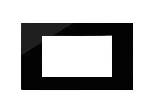 [PLA-VIM-30654.42] PLACA 4 MODULOS CENTRALES TECNOPOLIMERO REFLEX COLOR NEGRO SERIE LINEA REF. 30654.42 MARCA VIMAR