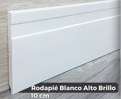 [ROD-EXT-CJ1883-W1] RODAPIE / ZOCALO PARA PISOS SPC CLICK BLANCO DIAGONAL 10 CM X 2,40 MTS ESP. 14 MM REF. JC1883-W1 EXTREME 