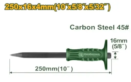 [CIN-JAD-JDCC1303] CINCEL DE PUNTA PARA CONCRETO 4 MM X 16 MM X 250 MM REF. JDCC1303 MARCA JADEVER
