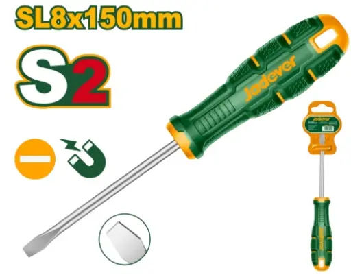 [DES-JAD-JDSDA286] DESTORNILLADOR DE PALA SL8 X 150 MM PUNTA MAGNETICA S2 MANGO ERGONOMICO REF: JDSDA286 MARCA JADEVER