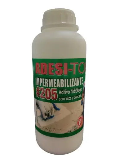 [ADI-ADE-ADT14] ADITIVO HIDROFUGO IMPERMEABILIZANTE PARA CONCRETO 1LITRO # 205 REF. ADT14 / 500889 MARCA ADESI-TOP