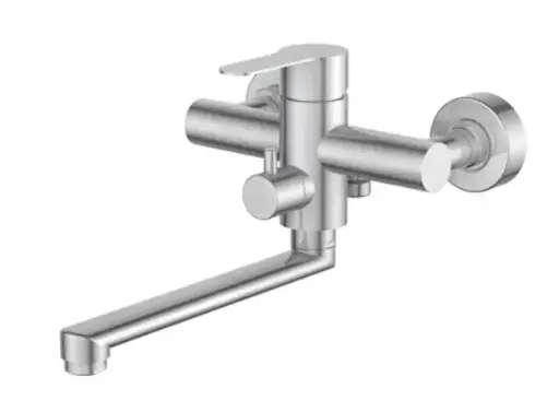 [GRI-BM-BM-DW0202L-BS] GRIFERIA / GRUPO PARA LAVADERIA EN ACERO INOX. DOBLE TUBO CROMADO DE 6" REF. BM-DW0202L-BS / 000536 MARCA BM