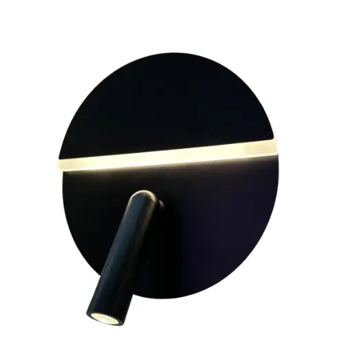 [LAM-ILU-HY83462] LAMPARA LED DE PARED DECORATIVA SUP. KNEELAND INTEGRADA 10W 3CCT 85-265V 700LM IP20 COLOR NEGRO REF. HY83462 MARCA ILUMINAK