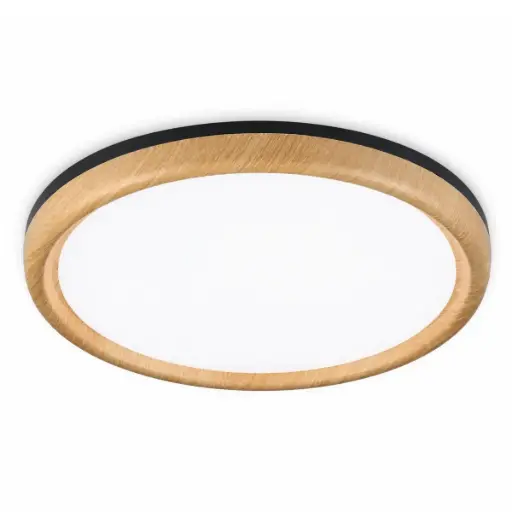[PLA-LUC-S-505] PLAFON DECORATIVO LED JANEIRO REDONDA 36 W 35CM 3CCT C/ DRIVER COLOR MARRON CLARO REF. S-505 / 31060325 MARCA LUCERNA