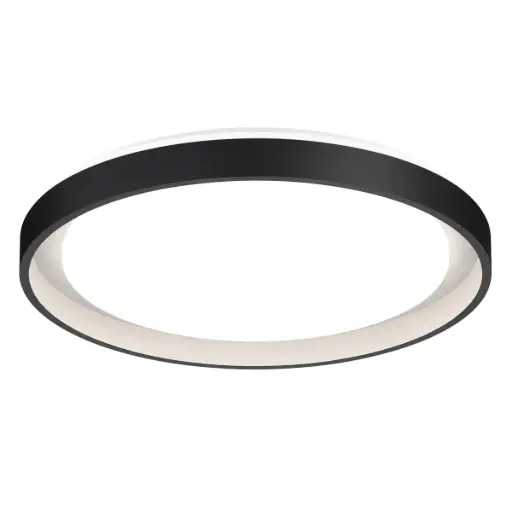 [PLA-LUC-S-506N] PLAFON DECORATIVO LED SEUL REDONDA 36 W 35CM 3CCT C/ DRIVER COLOR NEGRO REF. S-506 N / 31060330 MARCA LUCERNA