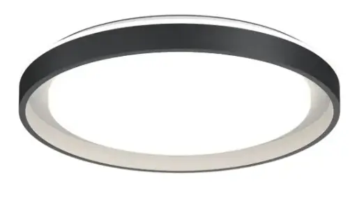 [PLA-LUC-S-506N] PLAFON DECORATIVO LED SEUL REDONDA 36 W 35CM 3CCT C/ DRIVER COLOR NEGRO REF. S-506 N / 31060330 MARCA LUCERNA