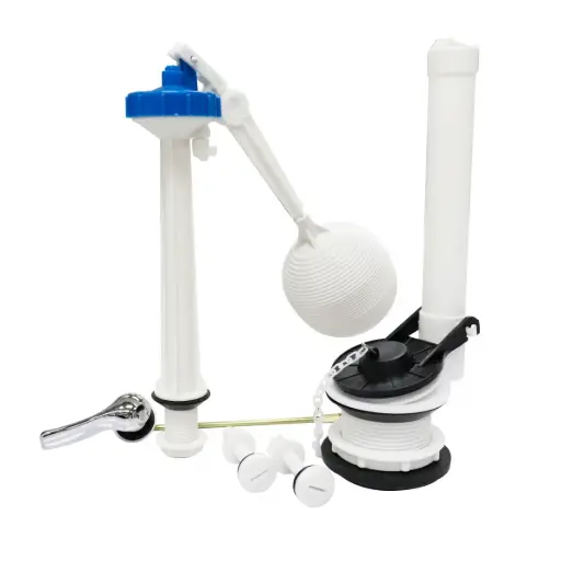 [HER-BRU-231611] HERRAJE PARA WC UNIVERSAL ( MANIJA FRONTAL DE PVC CROMADA ) REF. 231611 MARCA BRUFER