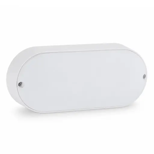 [VAP-LUC-VP1024OV3K] VAPOLETA OVALADA 24W IP54 3000 K MULTV 100-277V 100LM COLOR BLANCO REF. VP1024OV3K / 61000365 MARCA LUCERNA