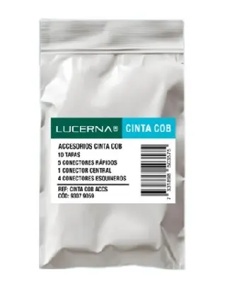 [KIT-LUC-CINTACOBACCS] KIT DE ACCESORIOS PARA CINTA LED TIPO COB (5 CON. RAPIDO+10 TAPAS+1 CON CENTRAL+4 CON ESQUINERO) REF. CINTACOBACCS / 93079059 MARCA LUCERNA