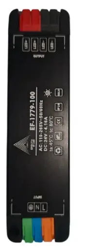 [TRA-EF-EF-1779-100] TRANSFORMADOR/ DRIVER DE ENERGIA / FUENTE DE PODER 24V 100W IP20 ULTRA THIN C/NEGRO REF. EF-1779-100 EFECTO