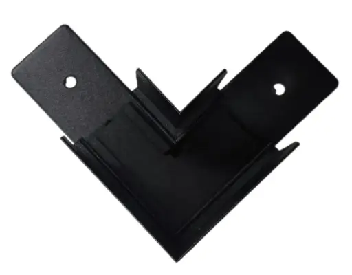 [UNI-LUM-LUM-468-S] UNION CONECTOR ANGULO P/TECHO / PARED METAL NEGRO P/ RIEL TRACK LIGHT 48 V SUPERFICIAL MAGNETICO LUMIND
