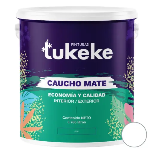 [PIN-PIN-407724] PINTURA DE CAUCHO MATE TUKEKE CLASE C 1 GL COLOR BLANCO REF. TUK0101H COD. 407724 MARCA PINECO