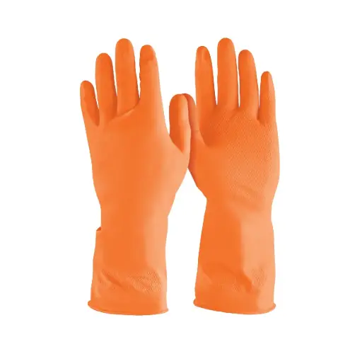 [GUA-TRU-14262] GUANTE DE LATEX PARA LIMPIEZA NARANJA TALLA M (PAR) MOD. GU-LIM-M REF. 14262 MARCA TRUPER