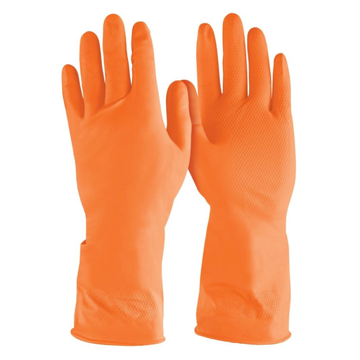 [GUA-TRU-14262] GUANTE DE LATEX PARA LIMPIEZA NARANJA TALLA M (PAR) MOD. GU-LIM-M REF. 14262 MARCA TRUPER