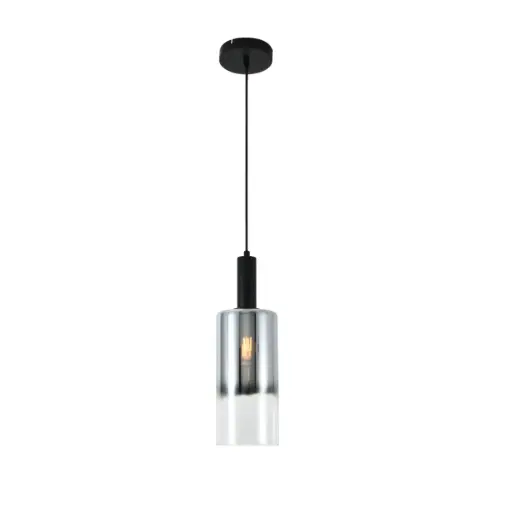 [LAM-KAS-DI-602-BK-Z] LAMPARA COLGANTE E27 13X39 CM C/ AHUMADO DEGRADADO REF. DI-602-BK-Z MARCA KASALIGHT / ARTIG LIGHT