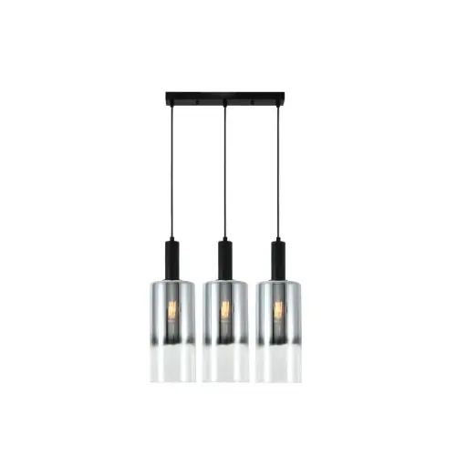 [LAM-KAS-DI-603-BK-Z] LAMPARA COLGANTE E27 3 LUCES13X39 CM C/ AHUMADO DEGRADADO REF. DI-603-BK-Z MARCA KASALIGHT / ARTIG LIGHT